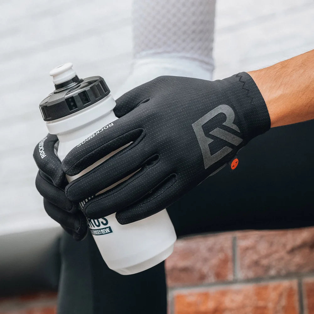 ROCKBROS S399 Cycling Gloves Full Finger Shock Absorbing Mittens for Road Mountain Bike - Black / S - 6