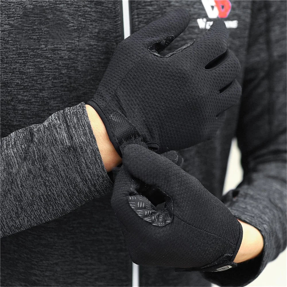 WEST BIKING YP0211223 Outdoor Bike Cycling Gloves Touch Screen Shockproof Breathable Full Finger Gloves - Blue/M - 6