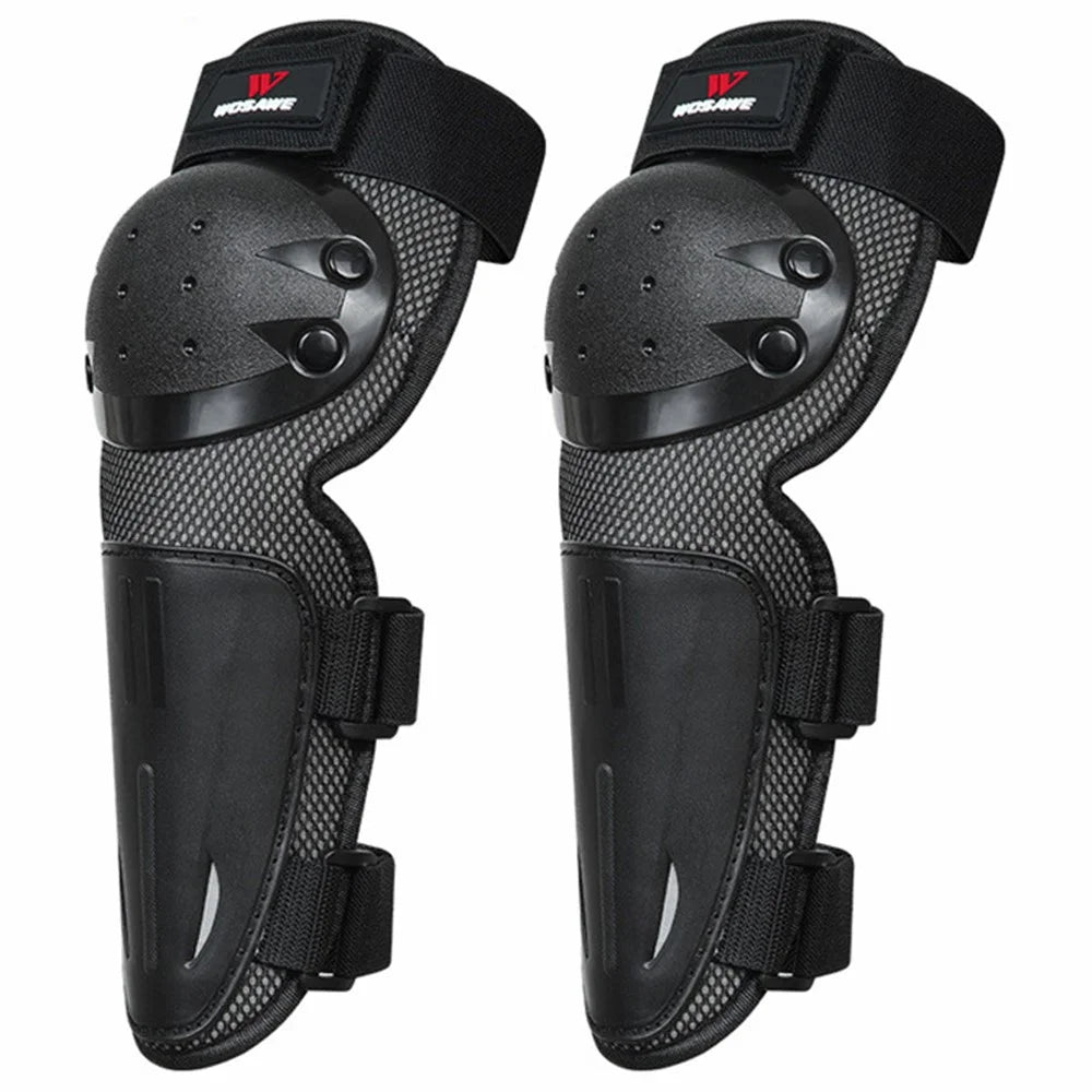 WOSAWE MO367-HX 1 Pair Outdoor Cycling Skating Protective Knee Pads Shockproof Guard for Children - Black - 1
