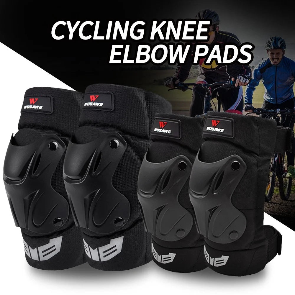 WOSAWE BC355+BC335 2 Pairs Motocross Knee Pads + Elbow Braces Motorcycle Racing MTB Elbow and Knee Protector - 4