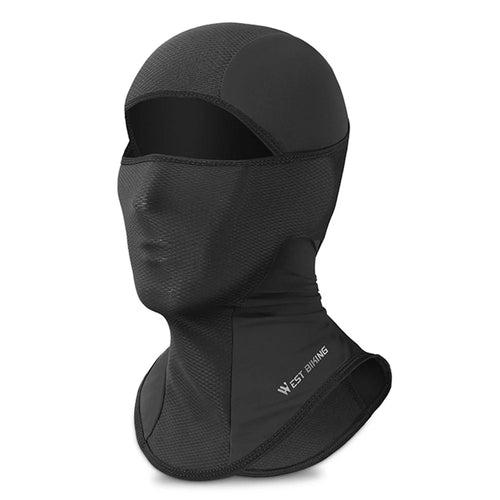 WEST BIKING YP0201316 Outdoor Cycling Fishing Ice Silk Balaclava Breathable Mesh Face Cover Sun Protection Elastic Neck Gaiter Scarf - Black - 1
