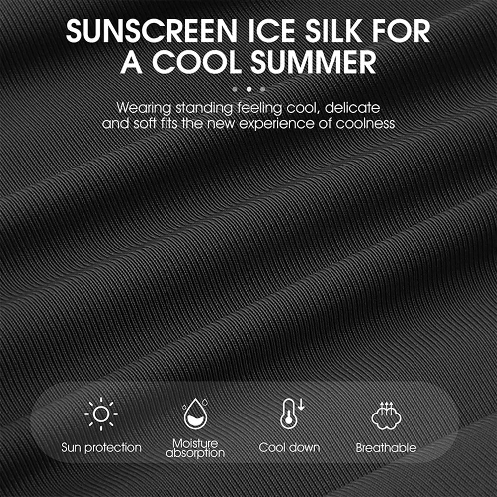 WEST BIKING YP0201316 Outdoor Cycling Fishing Ice Silk Balaclava Breathable Mesh Face Cover Sun Protection Elastic Neck Gaiter Scarf - Black - 6