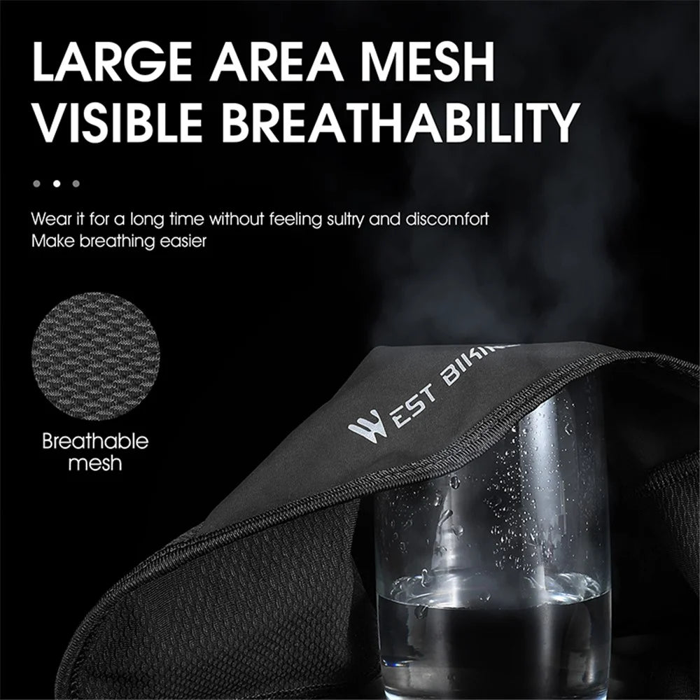 WEST BIKING YP0201316 Outdoor Cycling Fishing Ice Silk Balaclava Breathable Mesh Face Cover Sun Protection Elastic Neck Gaiter Scarf - Black - 7