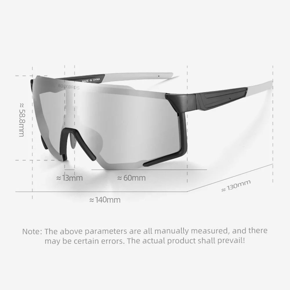 ROCKBROS SP22 Polarizing Men Women Sports Outdoor Windproof Sandproof Bicycle Cycling Glasses with Myopia Frame - Black - 5