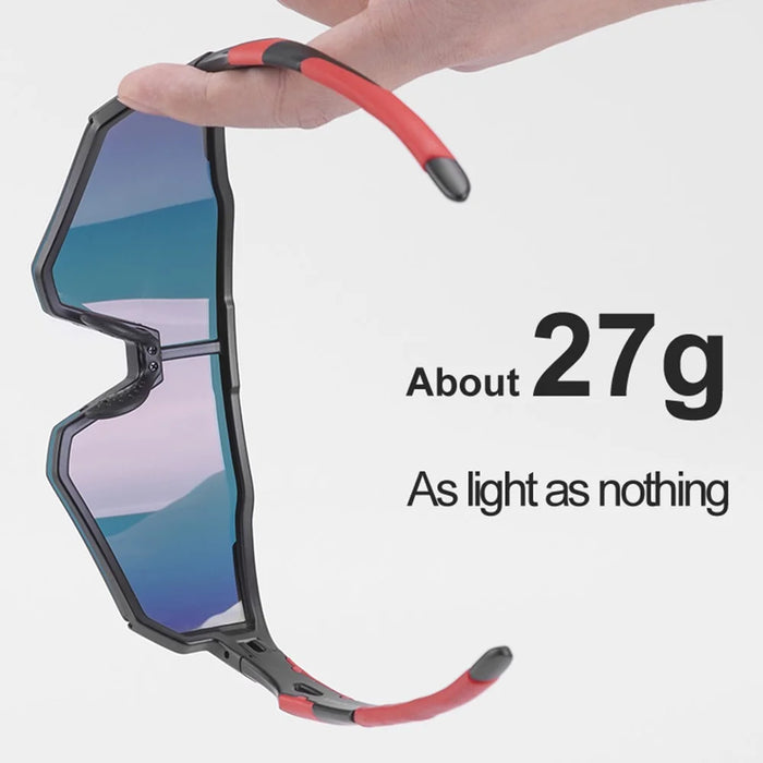 ROCKBROS Anti-fog Goggles Polarized Photochromic Glasses with Myopia Frame for Man and Women - White - 7