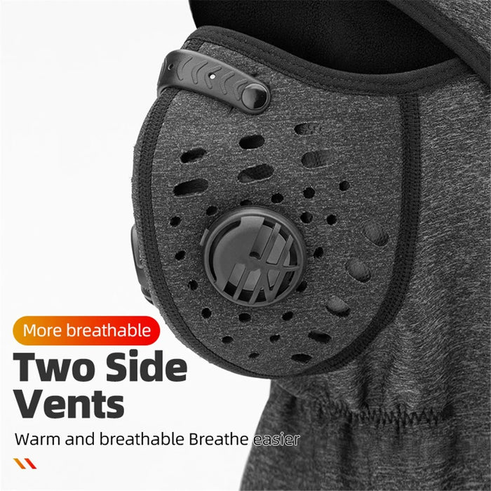 ROCKBROS LF7127 Motorcycle Men Women Winter Warm Cap Ski Balaclava Outdoor Face Mask with Breathe Valve - Black - 3