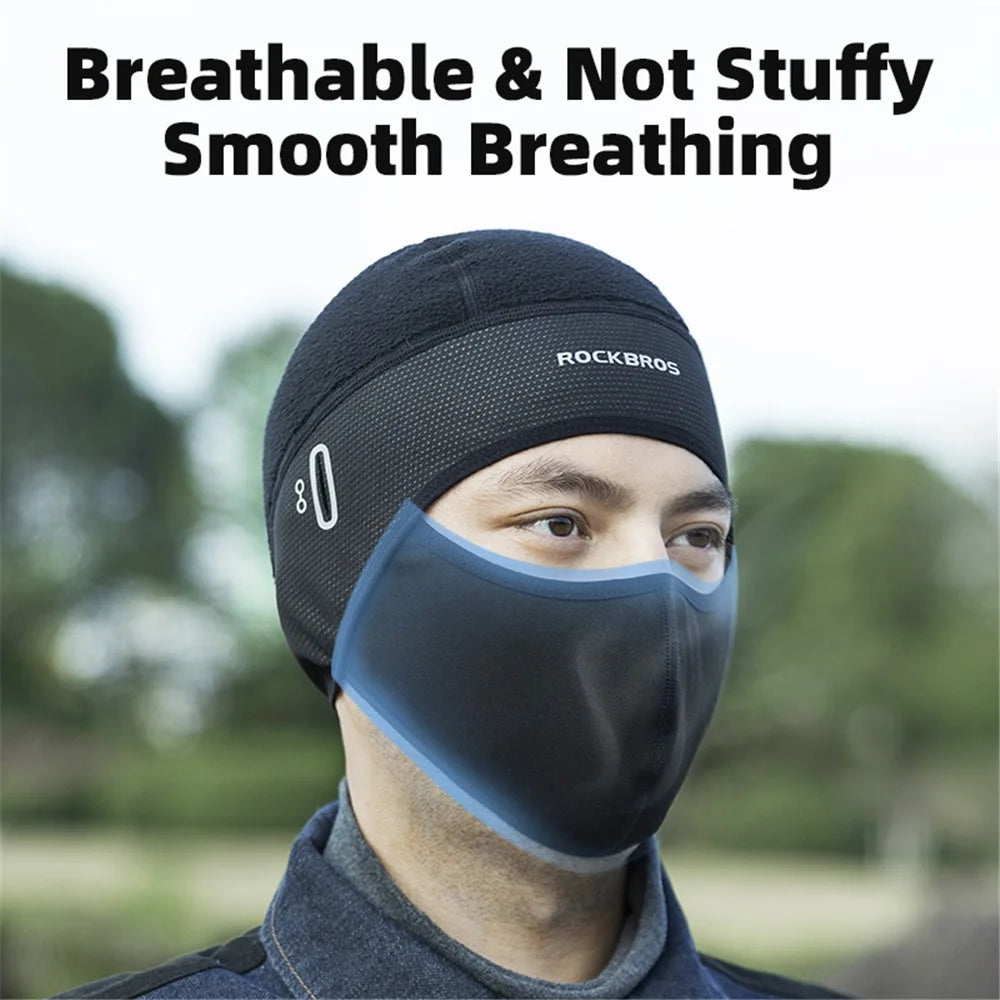ROCKBROS LF8308 Winter Cap Bike Balaclava Bicycle Cap Glasses Hole Bandana Sports Running Headband Windproof Face Mask - 2