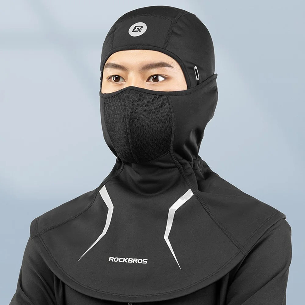 ROCKBROS YPP042 2 in 1 Detachable Fleece Lined Head Scarf + Balaclava Face Mask with Filter for Winter Motorcycle Cycling - 2