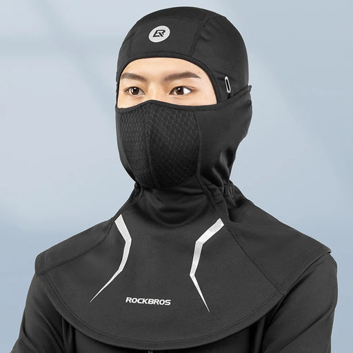 ROCKBROS YPP042 2 in 1 Detachable Fleece Lined Head Scarf + Balaclava Face Mask with Filter for Winter Motorcycle Cycling - 2