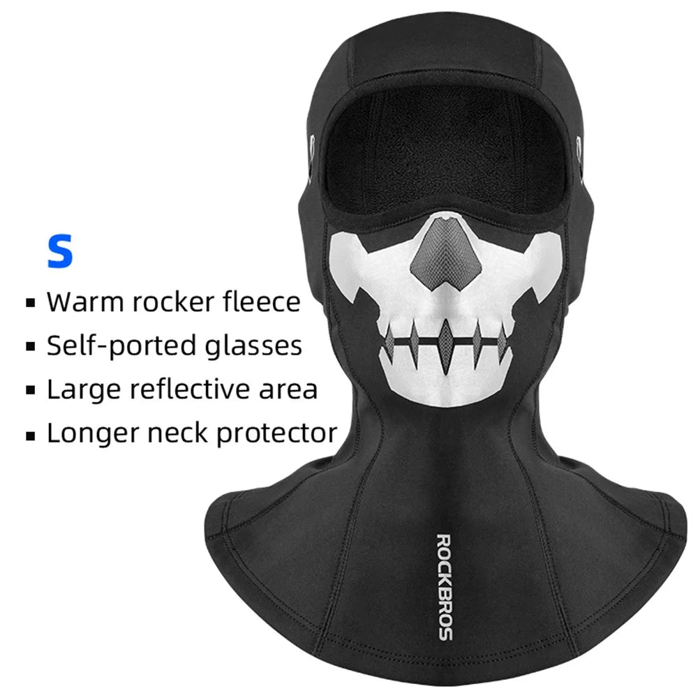 ROCKBROS YPP055 Skull/Spider Pattern Winter Motorcycle Cycling Head Scarf Helmet Liner Balaclava Face Mask - Skull/S - 2