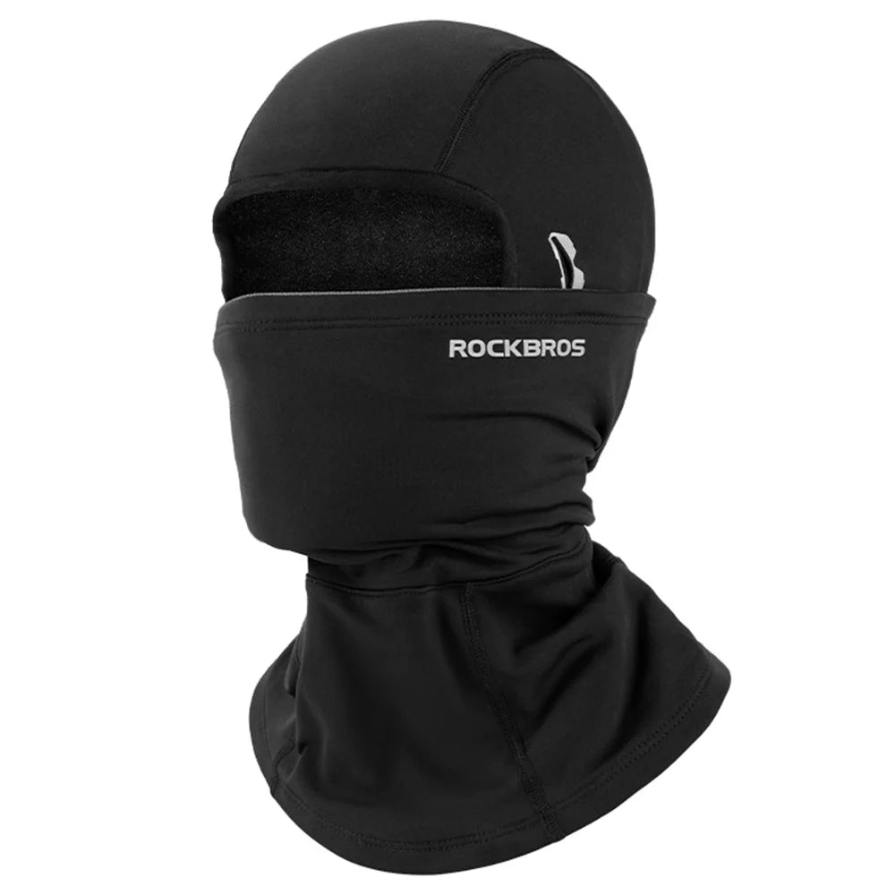 ROCKBROS 13420045001 Warm Fleece Lined Short Face Mask Windproof Motorcycle Cycling Balaclava Head Scarf with Replaceable Filter - 1