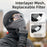 ROCKBROS 13420045001 Warm Fleece Lined Short Face Mask Windproof Motorcycle Cycling Balaclava Head Scarf with Replaceable Filter - 3