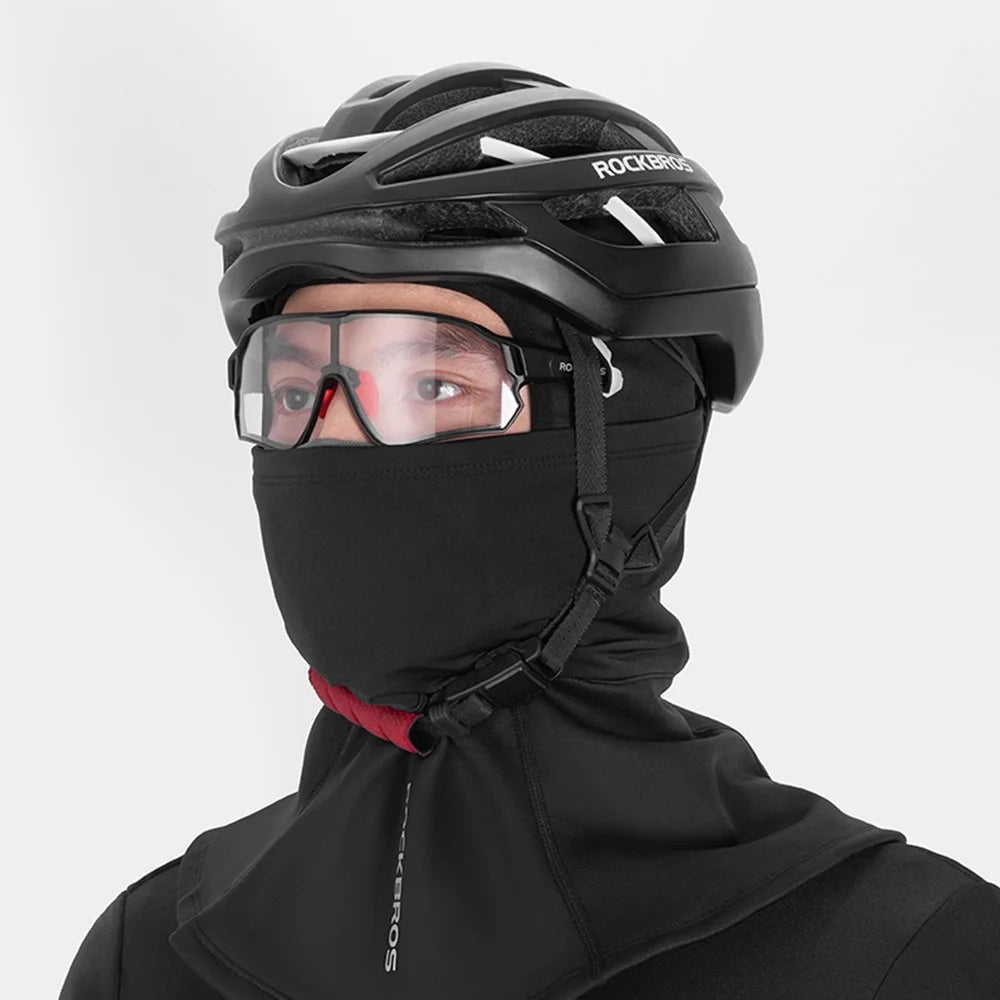 ROCKBROS 13420046001 Windproof Motorcycle Cycling Head Scarf Winter Fleece Lined Balaclava Long Face Mask with Replaceable Filter - S - 3