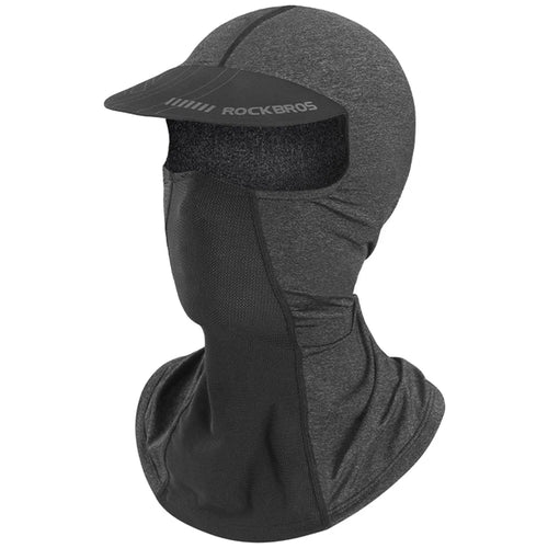 ROCKBROS LF8119 Full Cover Face Mask Sun Protection Breathable Ice Silk Outdoor Cycling Motorcycle Helmet Liner Balaclava Cap with Brim - Black - 1