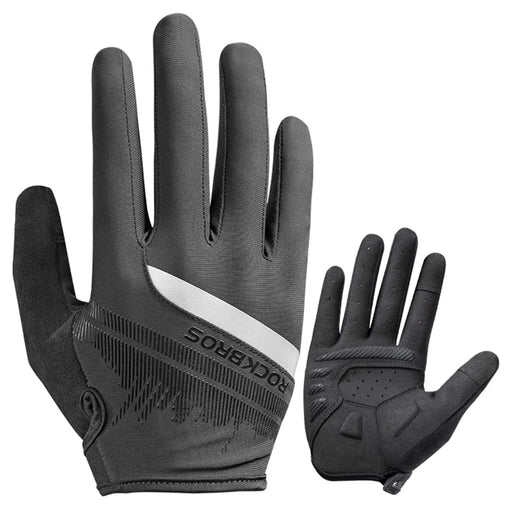 ROCKBROS S247 Full Finger Bicycle Anti-slip Gloves Reflective Stripes Wear-resistant Gloves for Cycling Riding - XL - 1