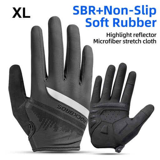 ROCKBROS S247 Full Finger Bicycle Anti-slip Gloves Reflective Stripes Wear-resistant Gloves for Cycling Riding - XL - 2