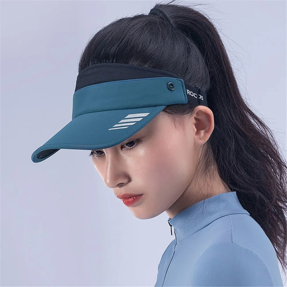 ROCKBROS LF7597 Summer Anti-UV Open Top Cycling Hat with Detachable Face Mask - Dark Grey - 3