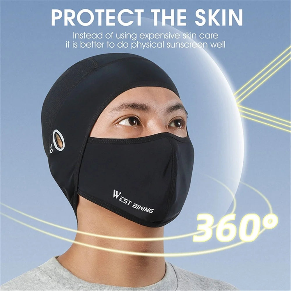 WEST BIKING YP0201329 Summer Cycling Cooling Ice Silk Head Cap Motorbike Bicycle Breathable Face Mask - 4