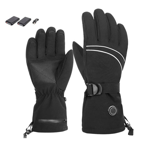 FLYINGTERN Motorcycle Snowmobile Heated Gloves Touch Screen Heated Mittens Winter Ski Gloves Electric Heating Thermal Gloves, Battery Powered - 1
