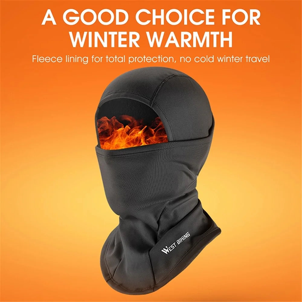 WEST BIKING YP0201201-205 Outdoor Cycling Helmet Liner Bike Headgear Full Face Mask Breathable Warm Protection Neck Scarf - Black - 4