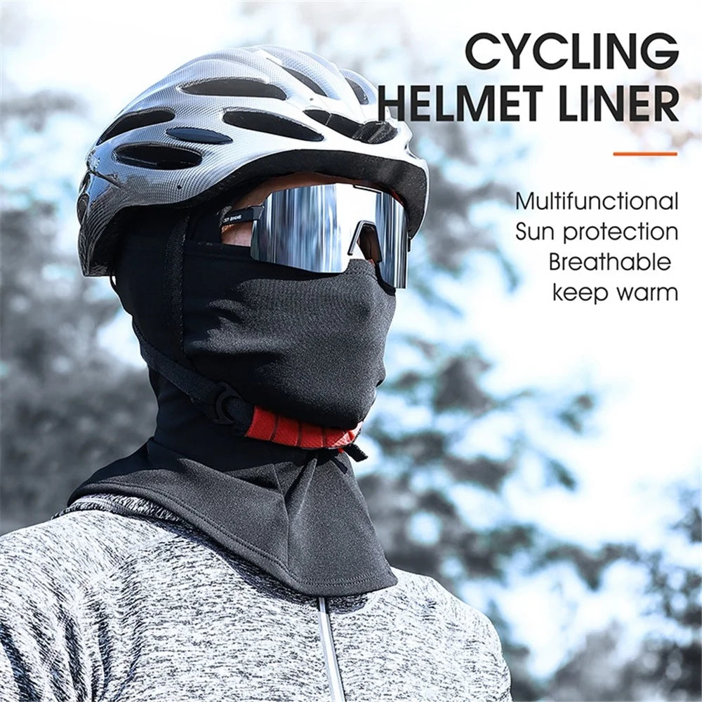 WEST BIKING YP0201201-205 Outdoor Cycling Helmet Liner Bike Headgear Full Face Mask Breathable Warm Protection Neck Scarf - Black - 7