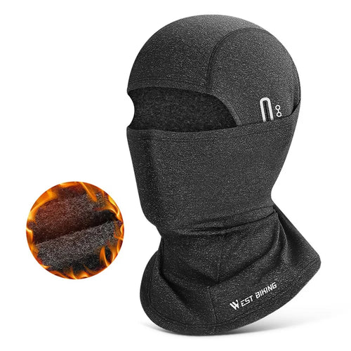 WEST BIKING YP0201343 Windproof Cycling Neck Gaiter Scarf Warm Breathable Neck Head Cover with Glasses Holes - Grey - 1