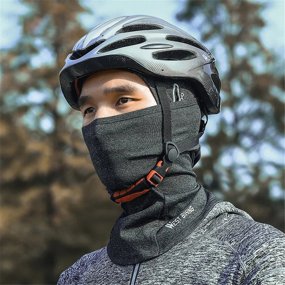 WEST BIKING YP0201343 Windproof Cycling Neck Gaiter Scarf Warm Breathable Neck Head Cover with Glasses Holes - Grey - 3