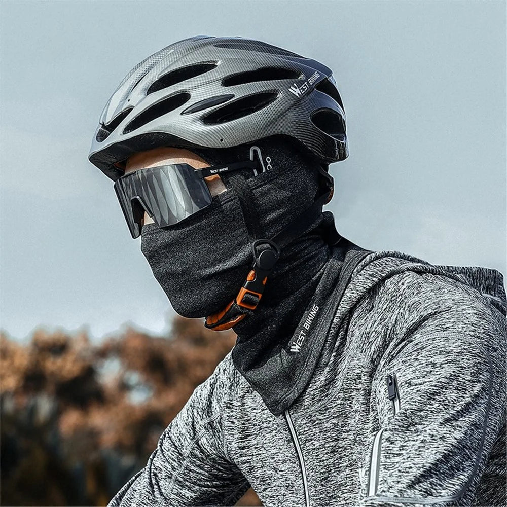 WEST BIKING YP0201343 Windproof Cycling Neck Gaiter Scarf Warm Breathable Neck Head Cover with Glasses Holes - Grey - 4