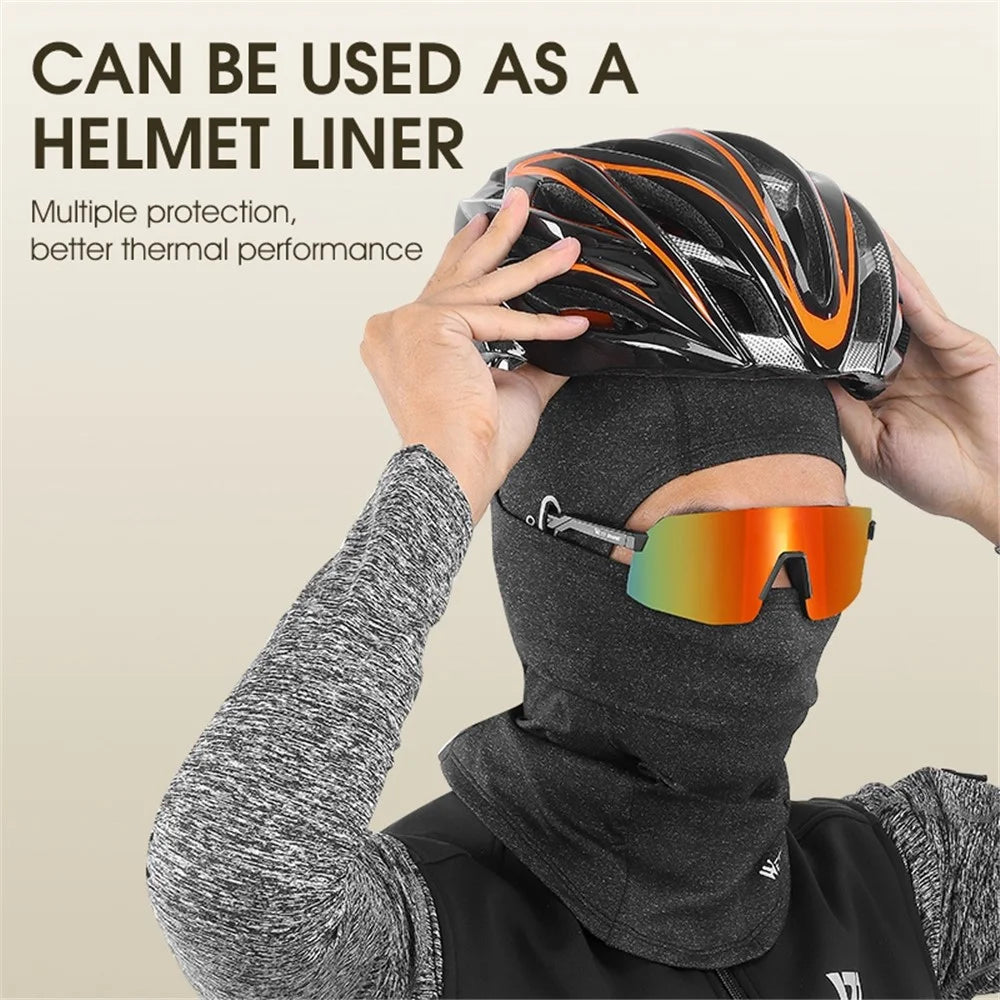 WEST BIKING YP0201343 Windproof Cycling Neck Gaiter Scarf Warm Breathable Neck Head Cover with Glasses Holes - Grey - 6