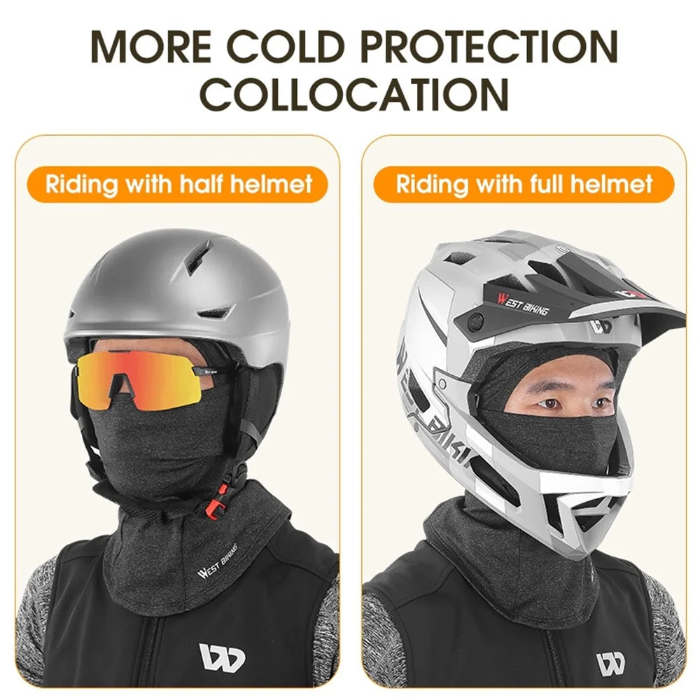 WEST BIKING YP0201343 Windproof Cycling Neck Gaiter Scarf Warm Breathable Neck Head Cover with Glasses Holes - Grey - 7
