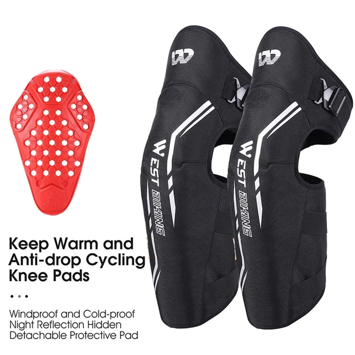 WEST BIKING YP1301058 1 Pair Winter Windproof Warm Knee Guard Electric Bike Motorcycle Knee Pad Protector - 7