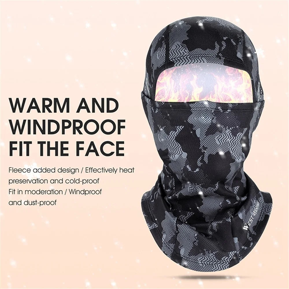 WEST BIKING YP0201346 Outdoor Cycling Headwear Neck Gaiter Winter Warm Bandana Head Face Cover with Glasses Holes - 6