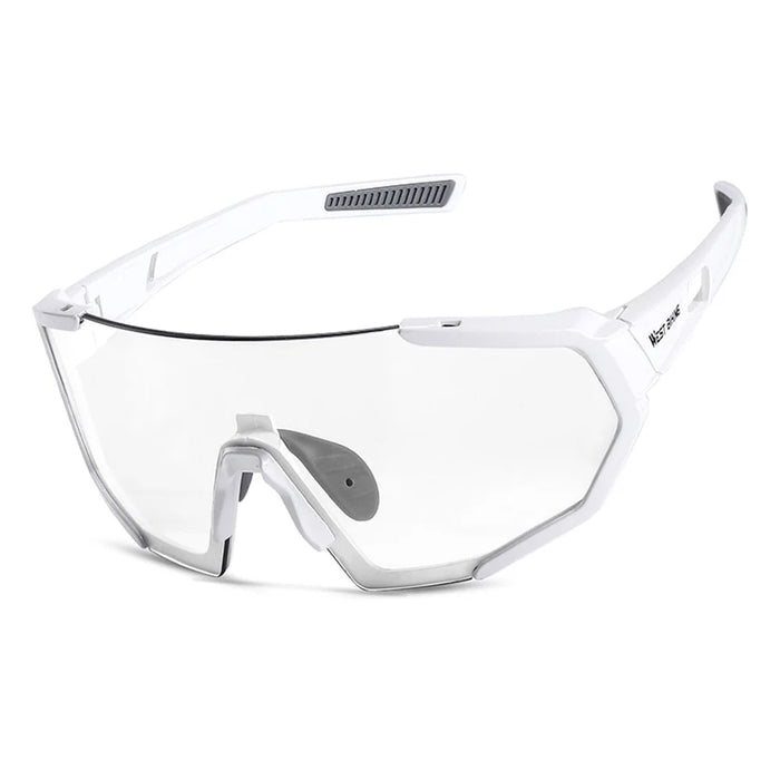 WEST BIKING YP0703148 Photochromic Sports Goggles Men Women Cycling UV Protection Windproof Eyeglasses - White - 1