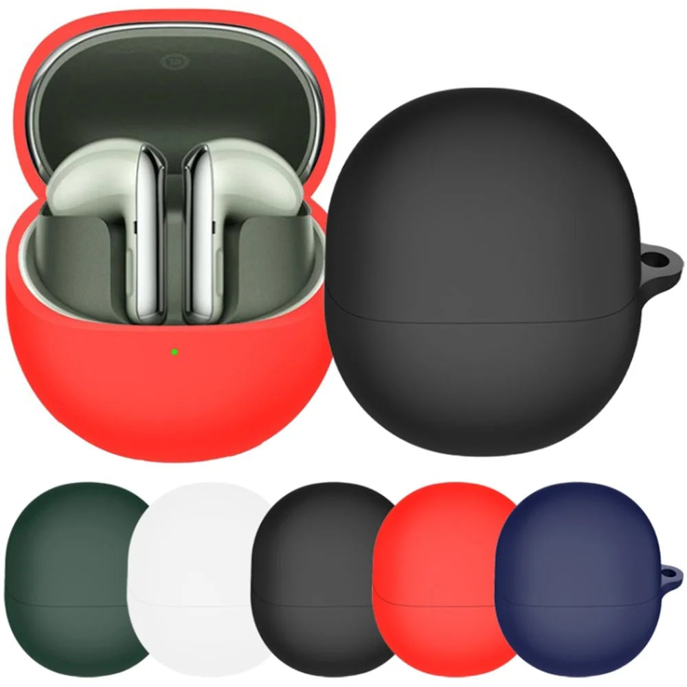 For Xiaomi Buds 4 Bluetooth-compatible Earphone Charging Bin Case Flexible Silicone Sleeve Full Protection Cover - Green - 5