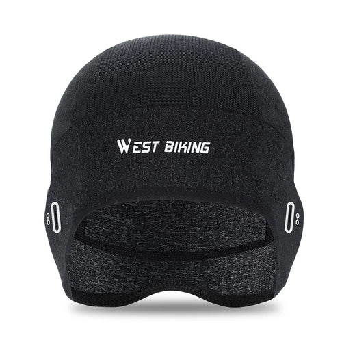 WEST BIKING YP0201362 Ice Silk Cooling Cap Summer Cycling Hat Breathable Helmet Liner Cap - Black / Grey - 1