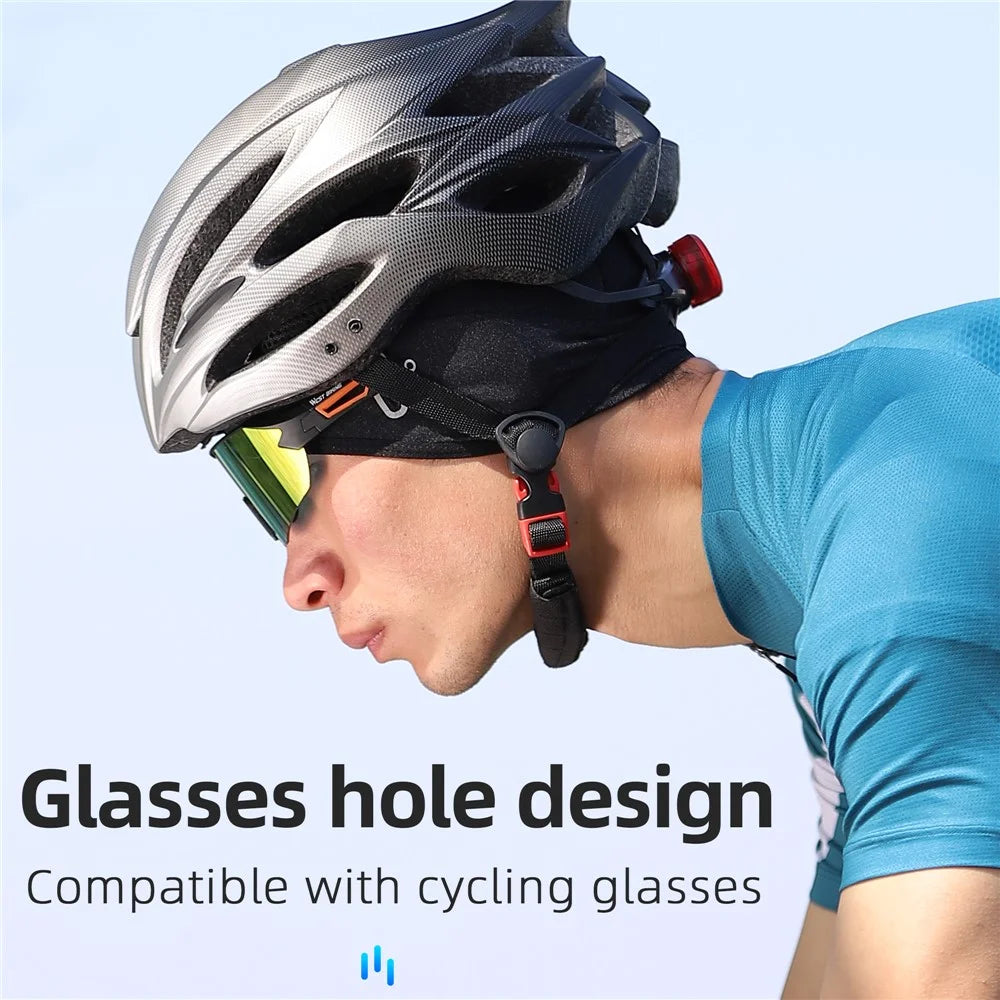 WEST BIKING YP0201362 Ice Silk Cooling Cap Summer Cycling Hat Breathable Helmet Liner Cap - Black / Grey - 4