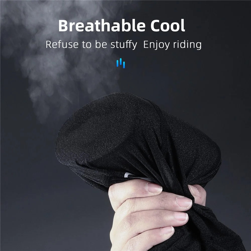 WEST BIKING YP0201363 Summer Cycling Ice Silk Cooling Cap UV Protection Breathable Helmet Liner Hat - Black - 2