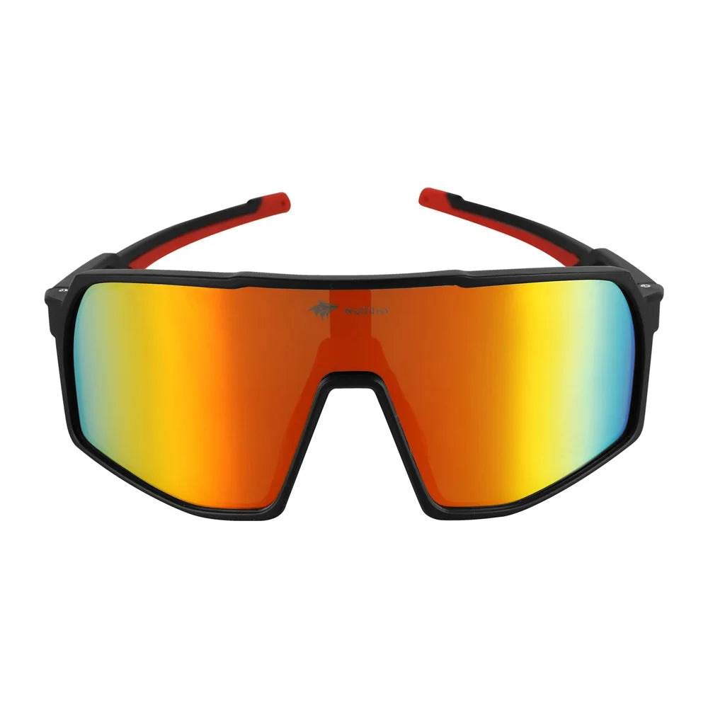 WOLFILIST Bicycle Eyewear Anti-UV Polarized Eyeglasses Film Coated Cycling Sunglasses - Red - 6