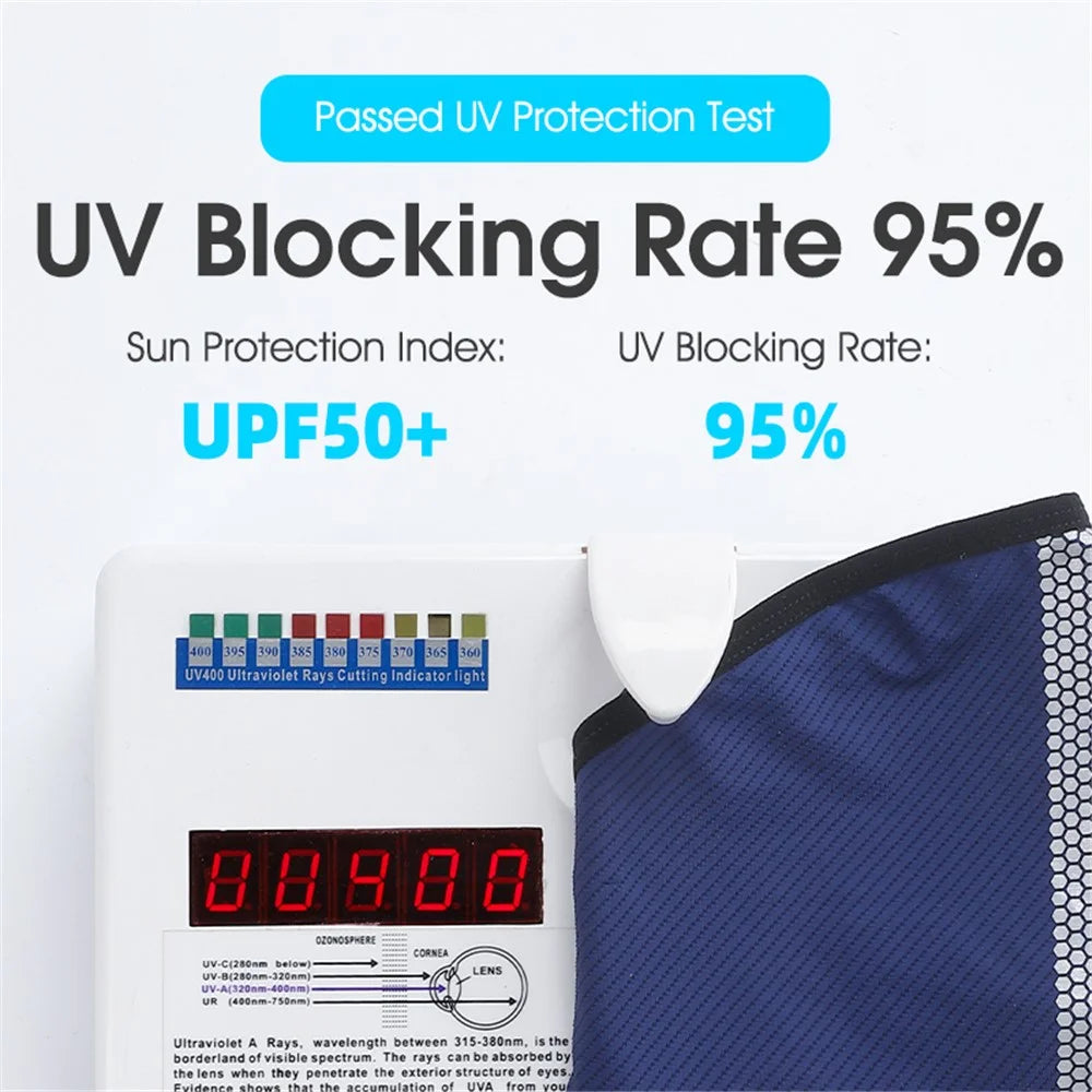 WEST BIKING YP0201383 Outdoor UV Protection Face Cover Scarf Ice Silk Breathable Neck Gaiter for Cycling Fishing - Blue - 3