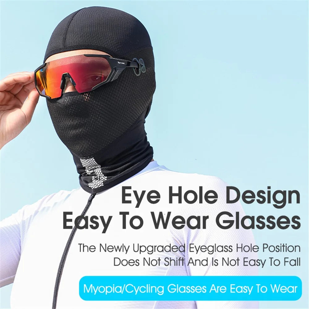 WEST BIKING YP0201383 Outdoor UV Protection Face Cover Scarf Ice Silk Breathable Neck Gaiter for Cycling Fishing - Blue - 4