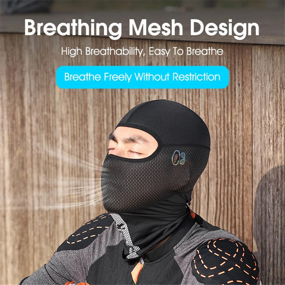 WEST BIKING YP0201383 Outdoor UV Protection Face Cover Scarf Ice Silk Breathable Neck Gaiter for Cycling Fishing - Blue - 6