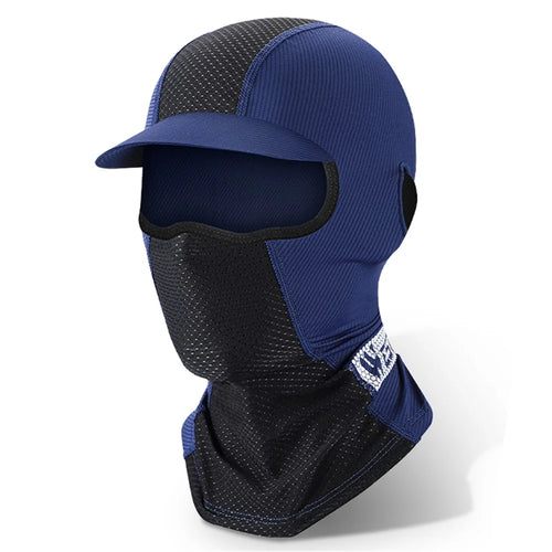 WEST BIKING YP0201382 UV Protection Neck Gaiter Balaclava Ice Silk Face Cover with Brim for Cycling Fishing - Blue - 1