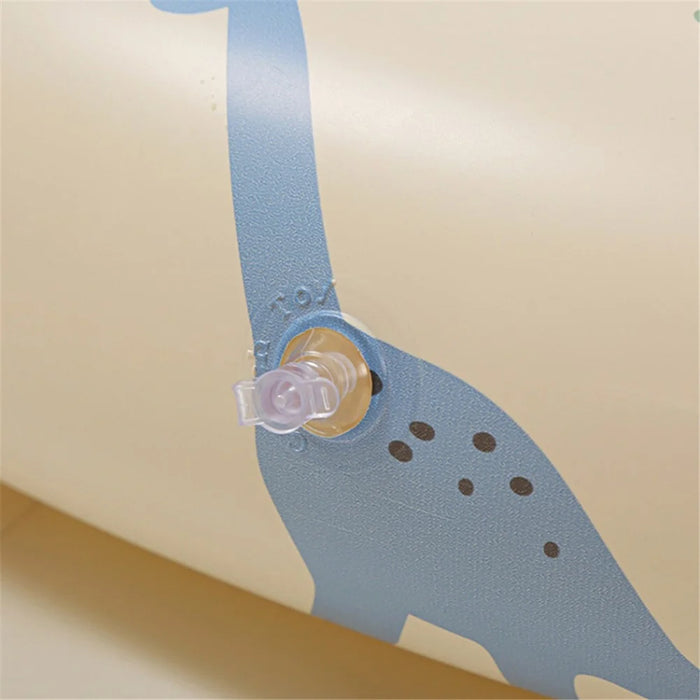 Round PVC Infant Bath Pool Inflatable Swimming Pool Summer Baby Paddling Toy, Style 150 - Beige Dinosaur - 4