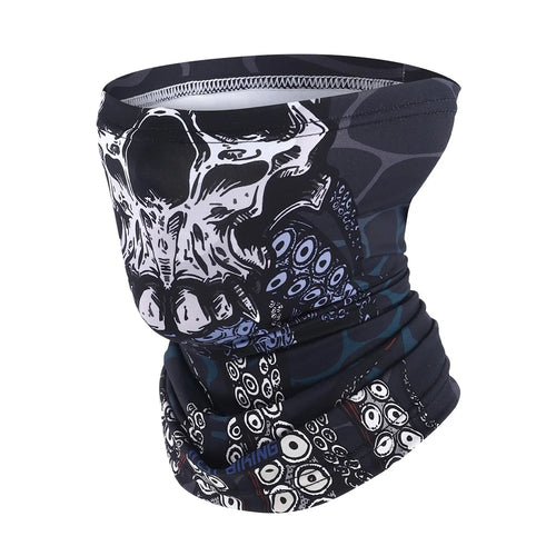 WEST BIKING YP0201393 Summer Sun-proof Magic Scarf Neck Gaiter Breathable Ice Silk Cycling Face Cover - Skull - 1