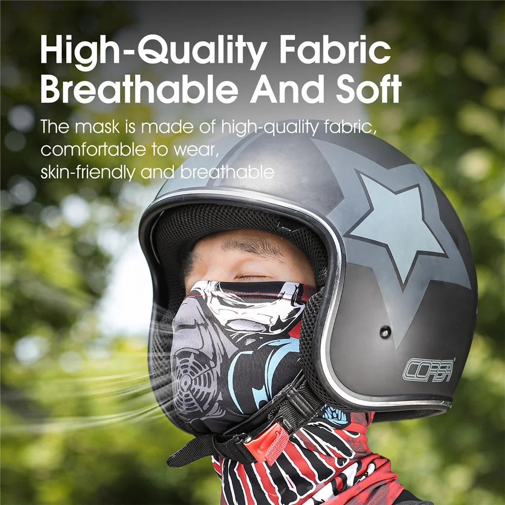 WEST BIKING YP0201393 Summer Sun-proof Magic Scarf Neck Gaiter Breathable Ice Silk Cycling Face Cover - Skull - 3