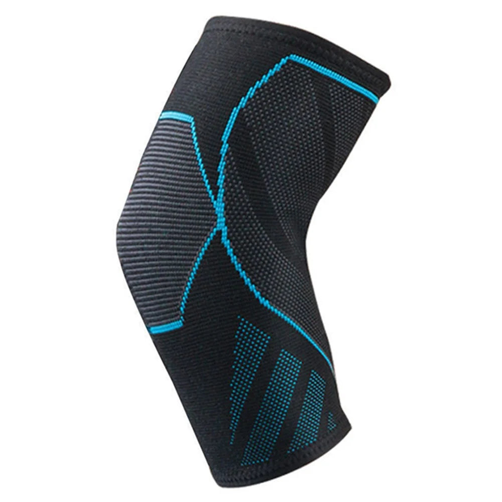 1Pc Outdoor Sports Elbow Sleeve Protector Fitness Basketball Cycling Elastic Nylon Elbow Guard - Blue / M - 1