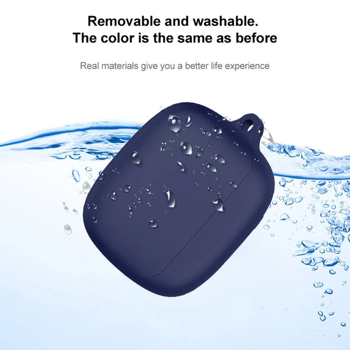 For Baseus M2s TWS Bluetooth-compatible Earphone Silicone Case Charging Bin Sleeve Cover with Buckle - Green - 3
