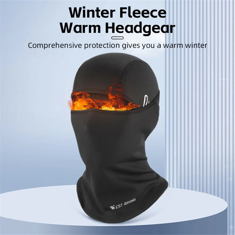 WEST BIKING YP0201397 Winter Motorcycling Cycling Headwear Neck Gaiter Warm Fleece Head Face Cover with Glasses Hole - 5