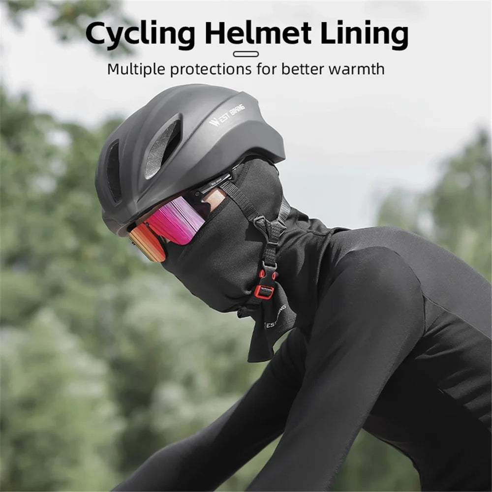 WEST BIKING YP0201397 Winter Motorcycling Cycling Headwear Neck Gaiter Warm Fleece Head Face Cover with Glasses Hole - 6