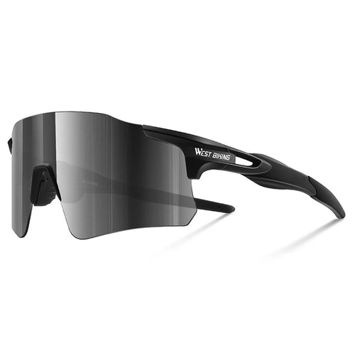 WEST BIKING YP0703156 Lightweight Bike Polarized Sunglasses Sunlight Block PC Glasses for Bicycle Riding - Black - 1